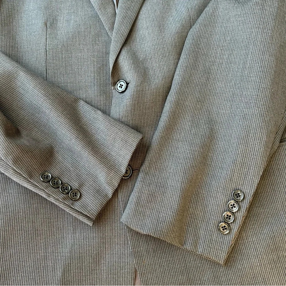 Michael Kors Pure Wool Pinstriped  Blazer in Grey - Picture 7 of 16